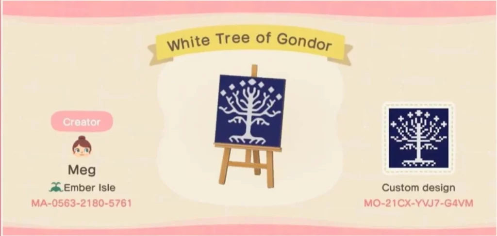 Animal Crossing White Tree of Gondor