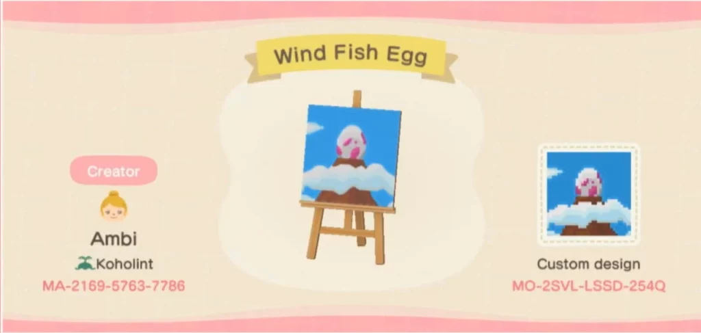 Animal Crossing Wind Fish Egg