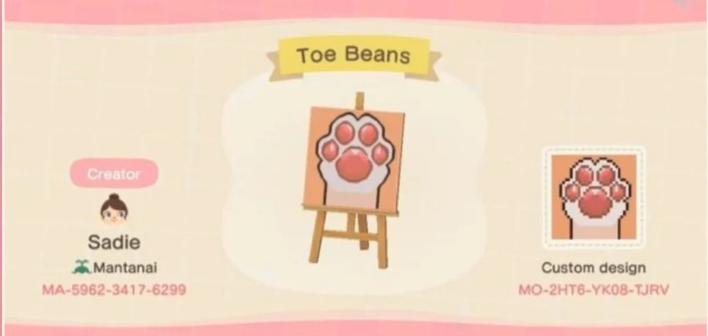 Animal Crossing Toe Beans