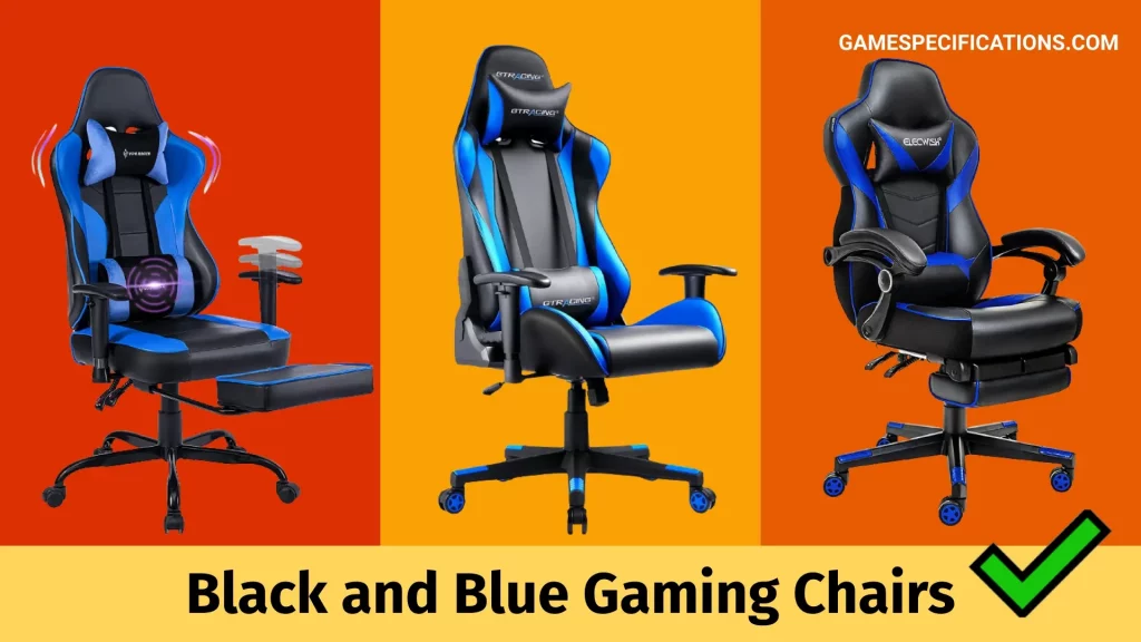Black and Blue Gaming Chair