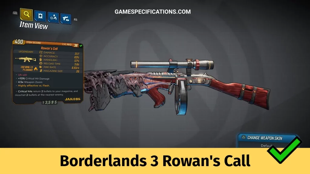 Borderlands 3 Rowan's Call