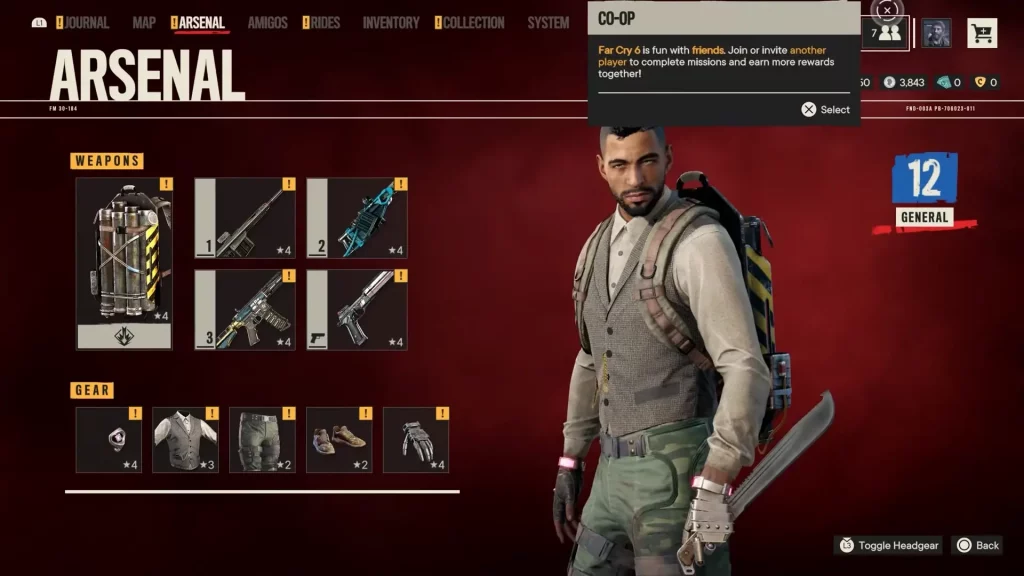 Co-Op mode Button in Far Cry 6
