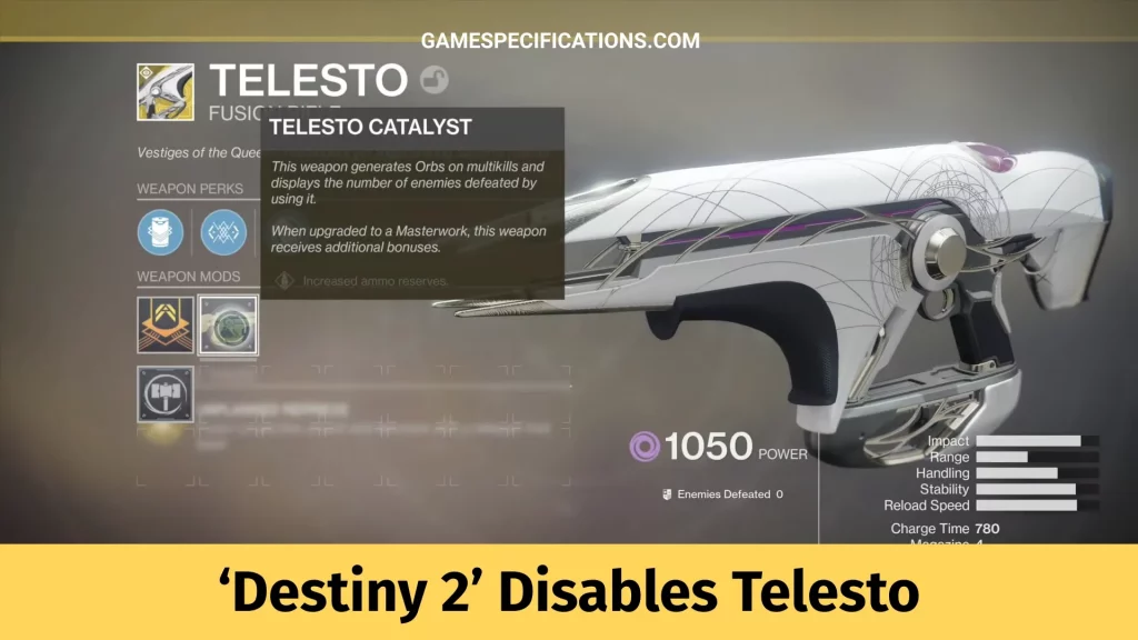 Destiny 2 Disables Telesto