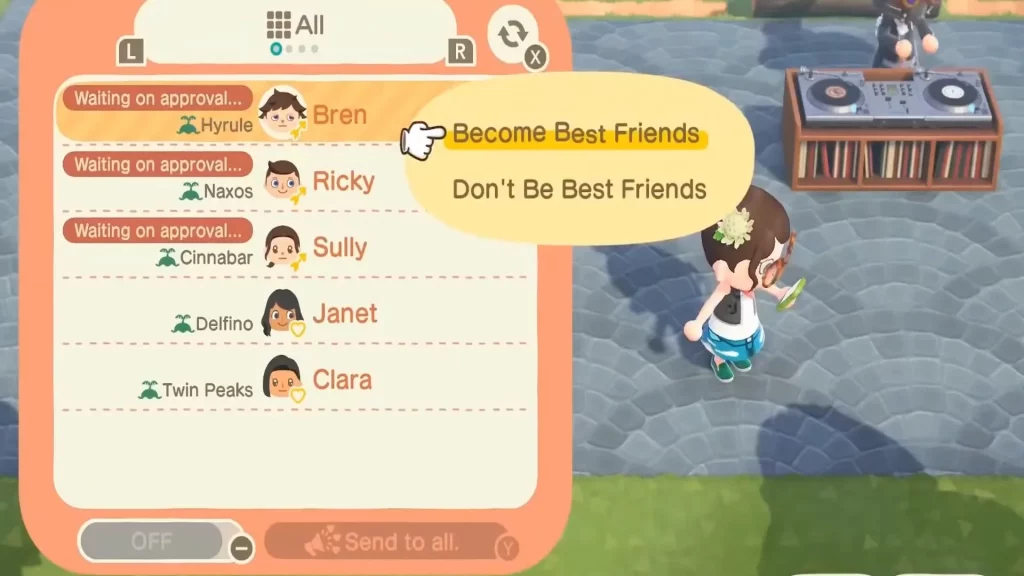 Become Best Friends Option In Animal Crossing