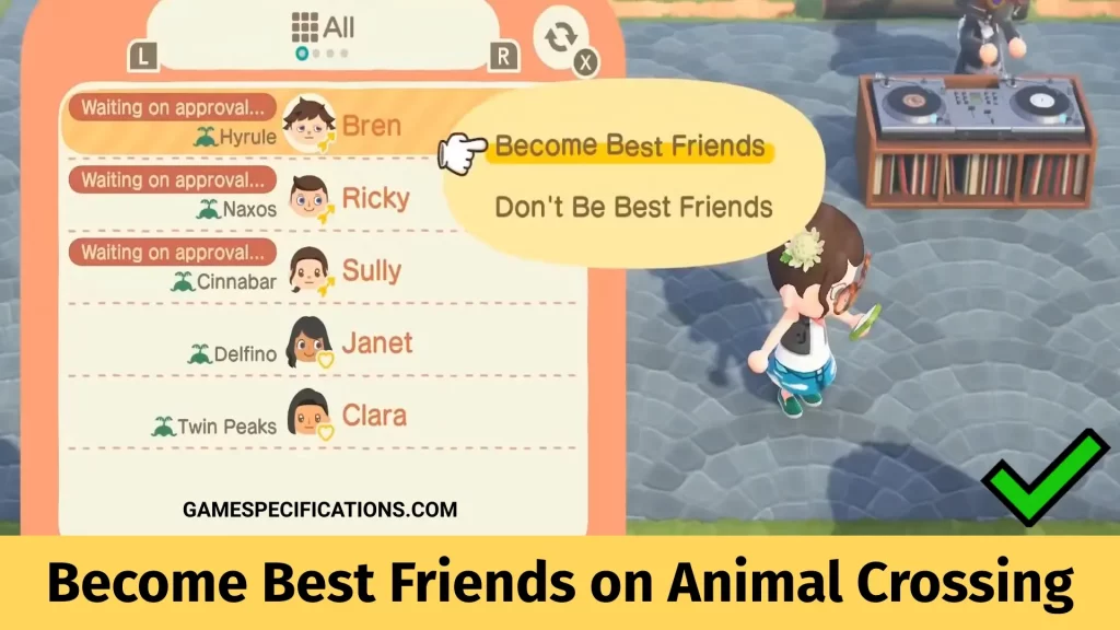 Become Best Friends on Animal Crossing