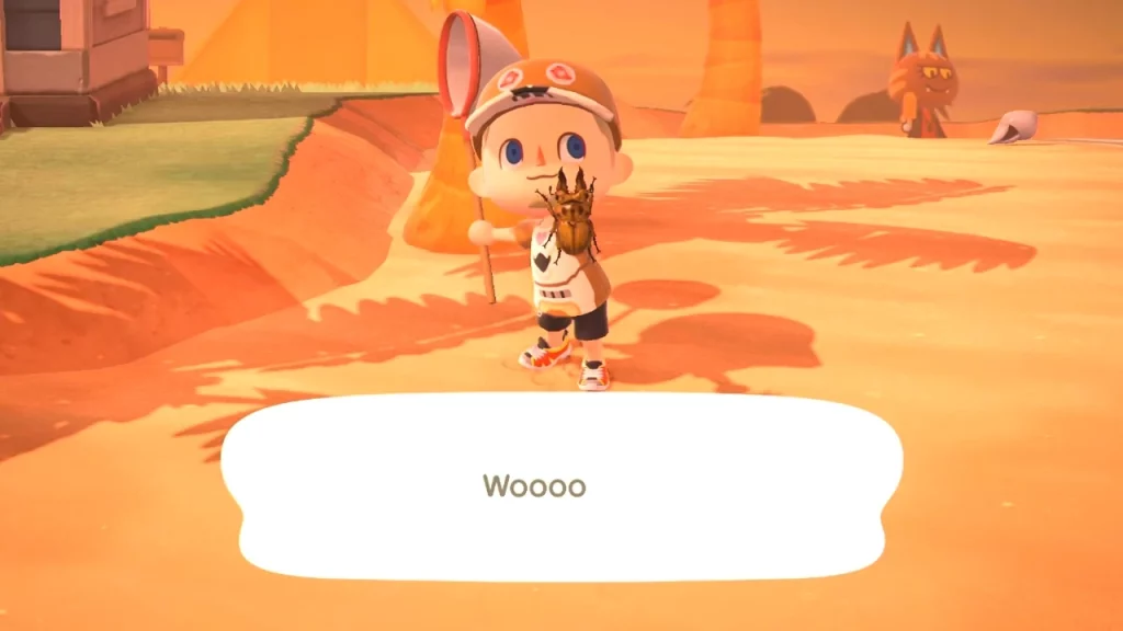 Catching Golden Stag in Animal Crossing
