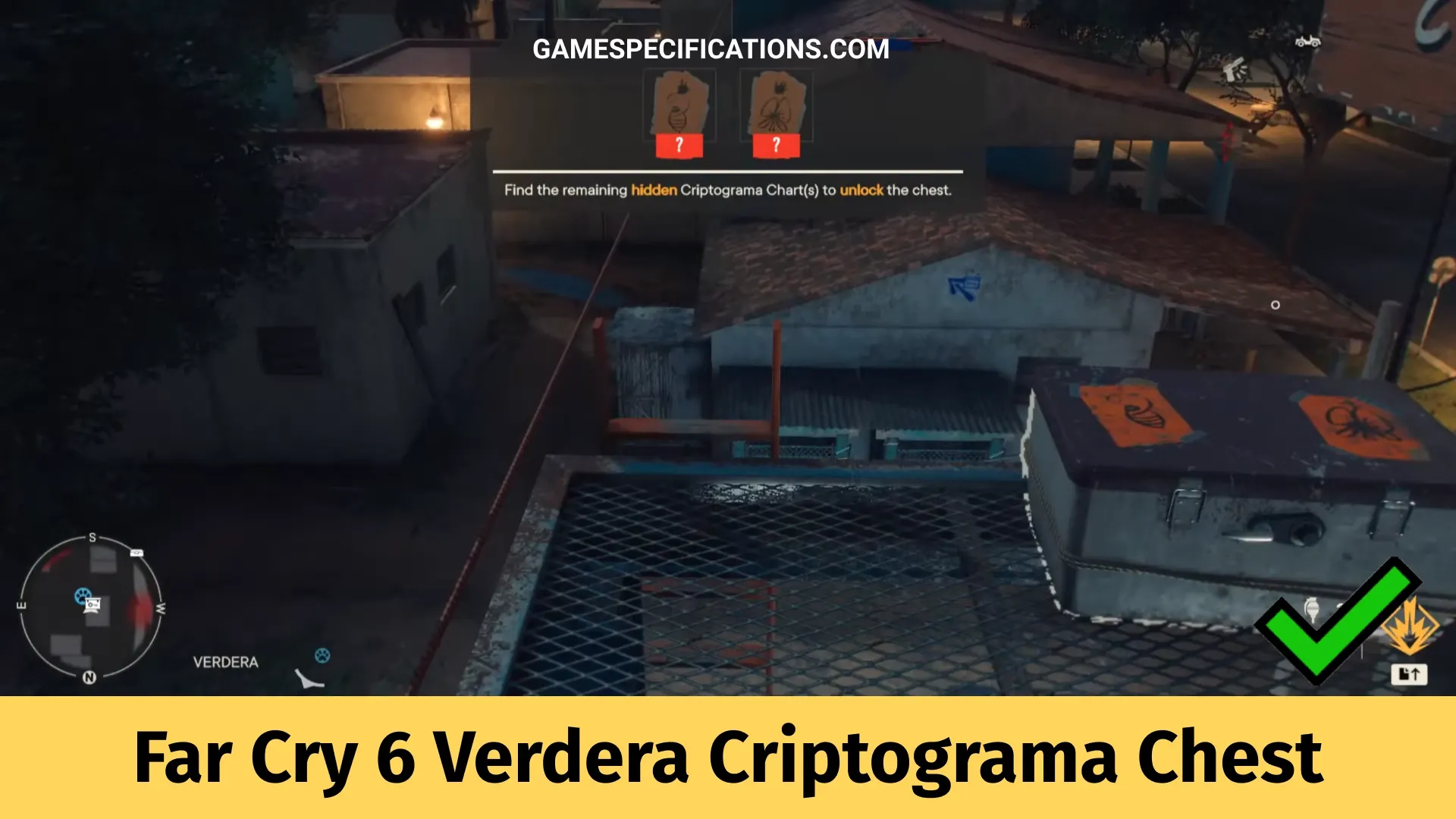 Far Cry 6 Verdera Criptograma Chest And Charts Location