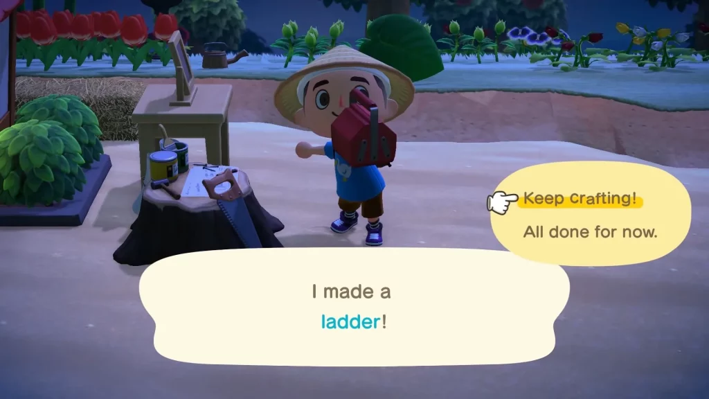 Crafting Ladder in Animal Crossing