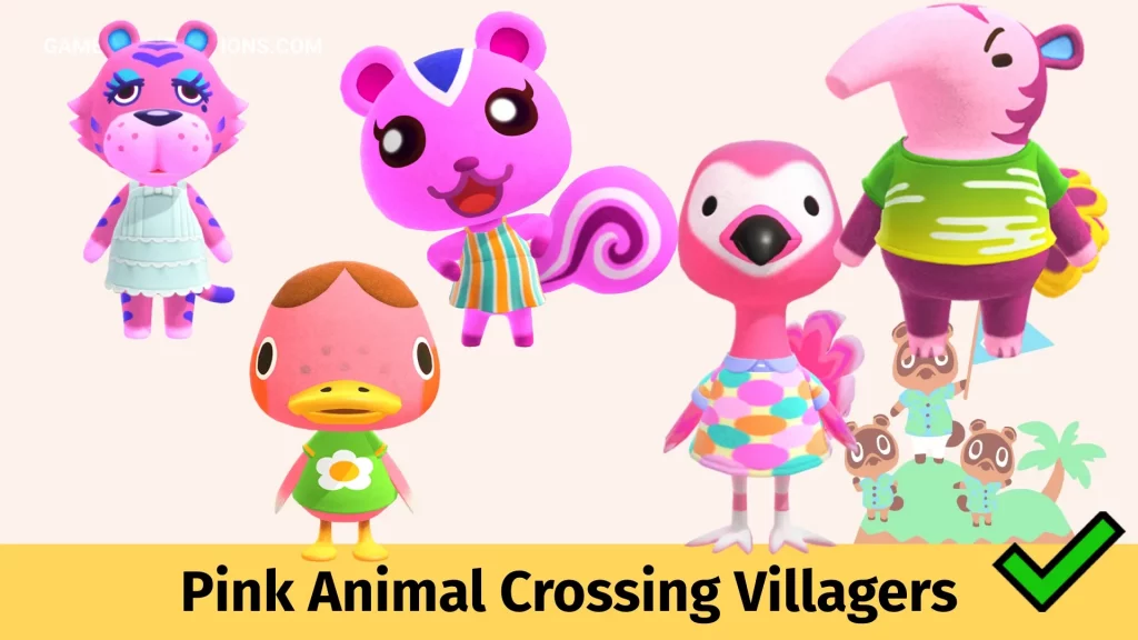 Pink Animal Crossing Villagers
