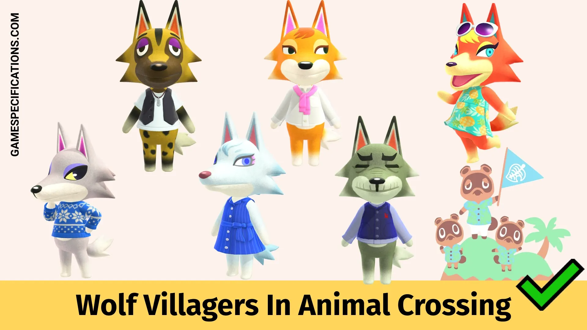 Wolf Villagers Animal Crossing List - Game Specifications