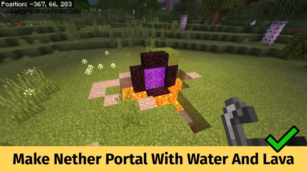 How To Make Nether Portal With Water And Lava