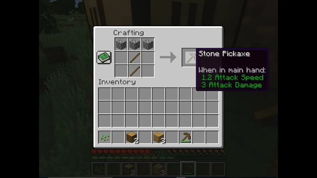 Pickaxe Recipe in Minecraft