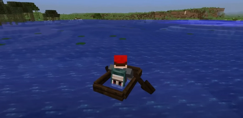 Operating Boat in Minecraft
