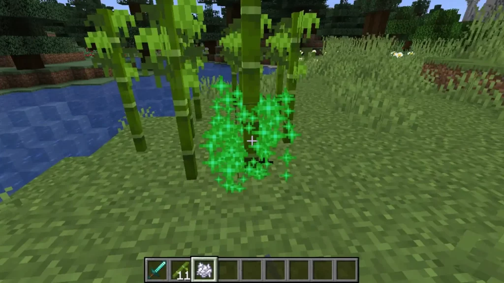 Bamboo Growing in Minecraft