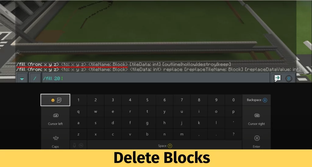 Delete Blocks in Minecraft