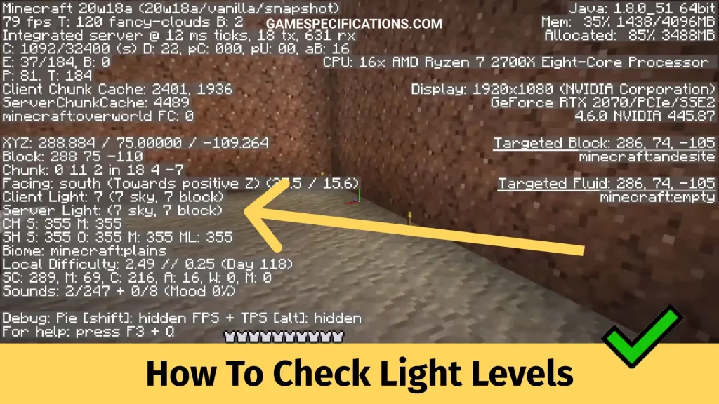 How To Check Light Levels In Minecraft
