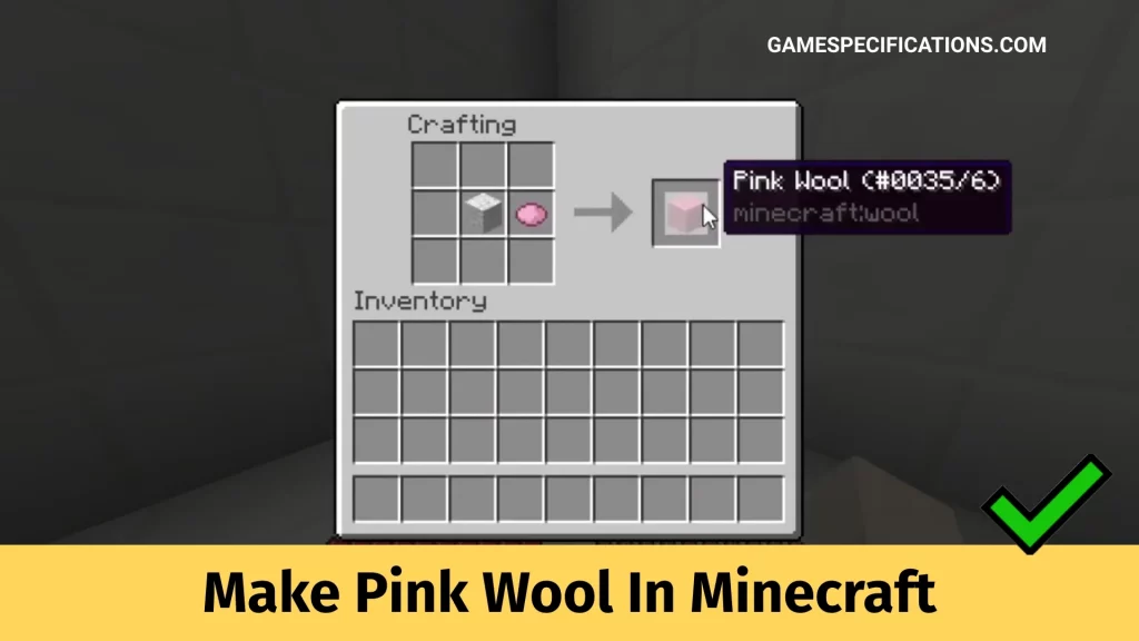 Make Pink Wool In Minecraft