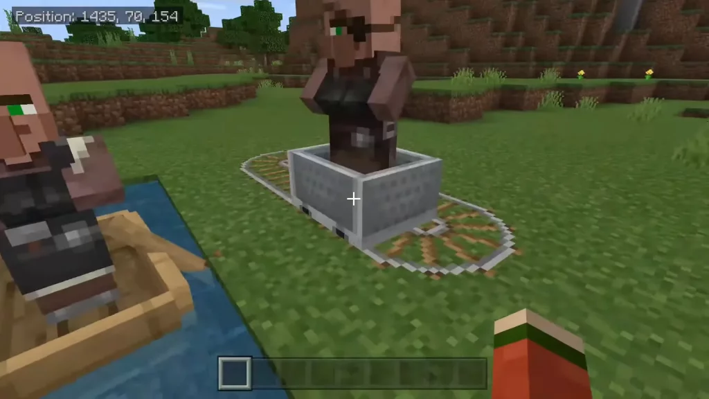 Making Villagers follow you using Minecart