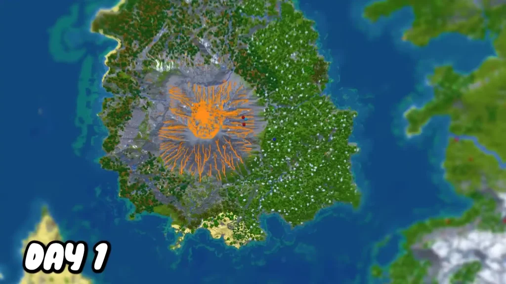 volcano island in minecraft
