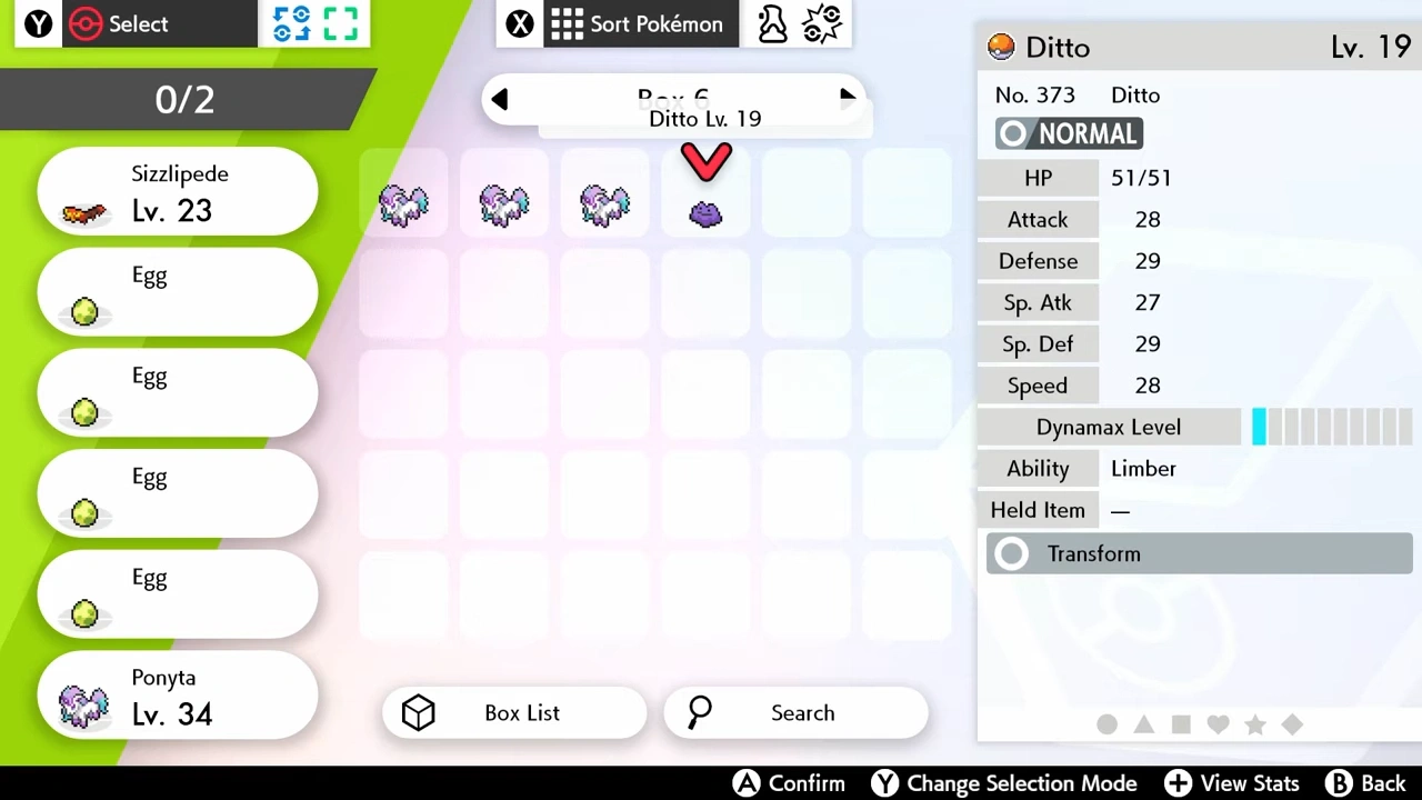 Breeding with Ditto