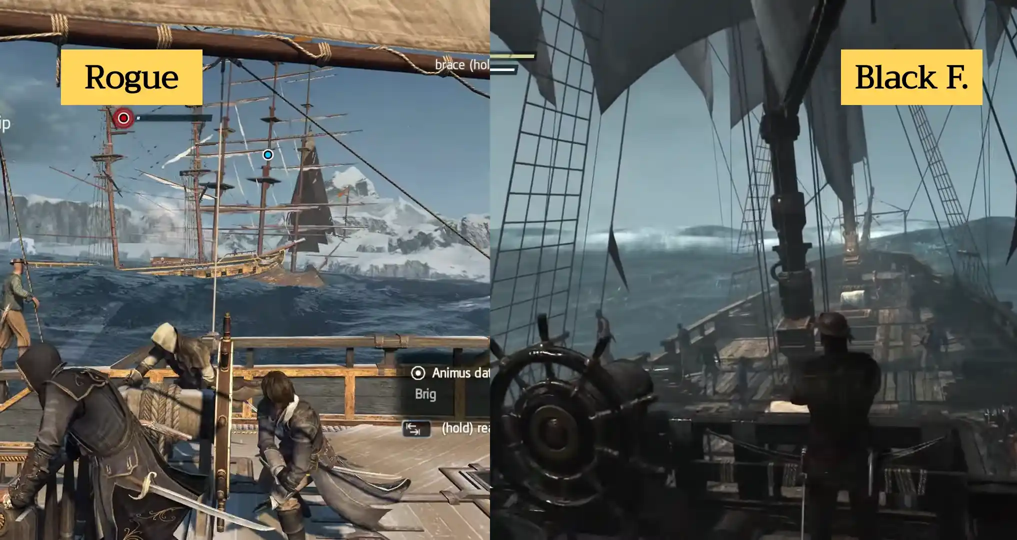 Side by Side Comparison of Rogue and Black Flag