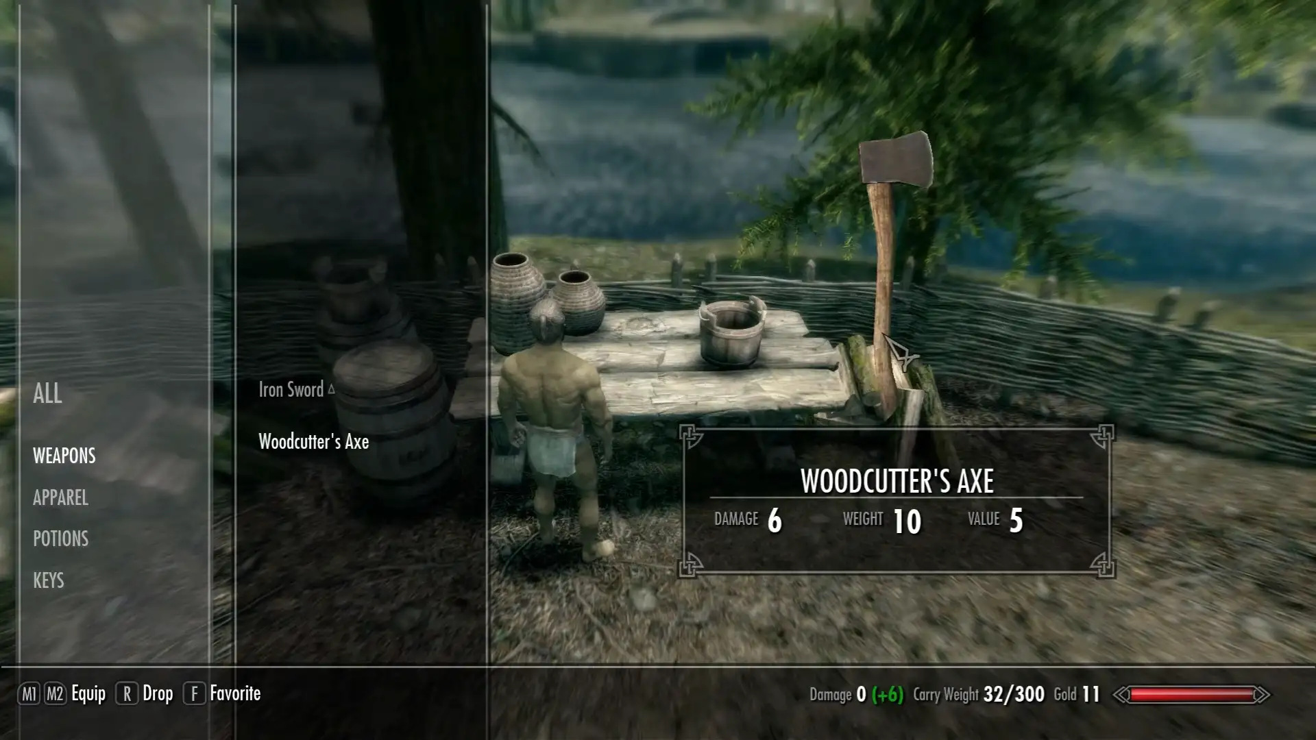 Woodcutter's Axe in Game
