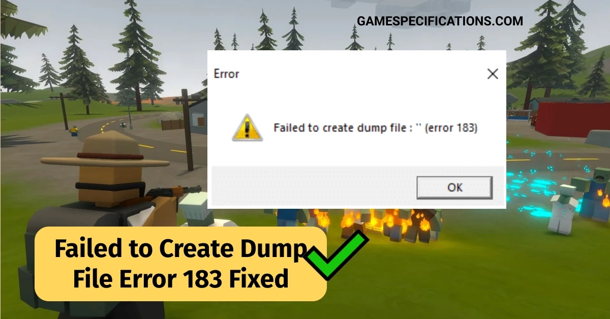 Failed to Create Dumap File Error 183